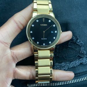 24K Gold & 10K Diamond Watch